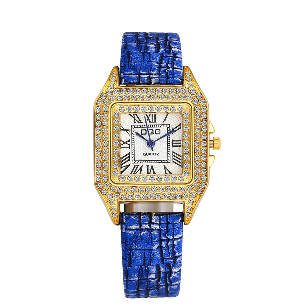 Роскошные модные женские часы блестящий циферблат качественные кварцевые