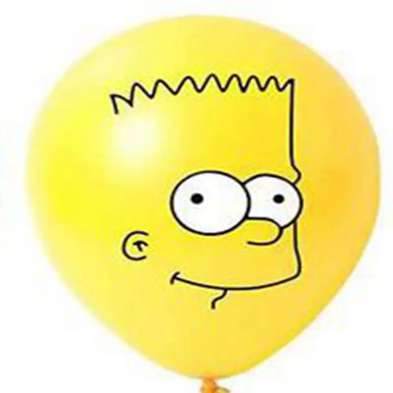 10 шт./лот Simpsoned латексные воздушные шары 12 дюймов забавный желтый знаменитый