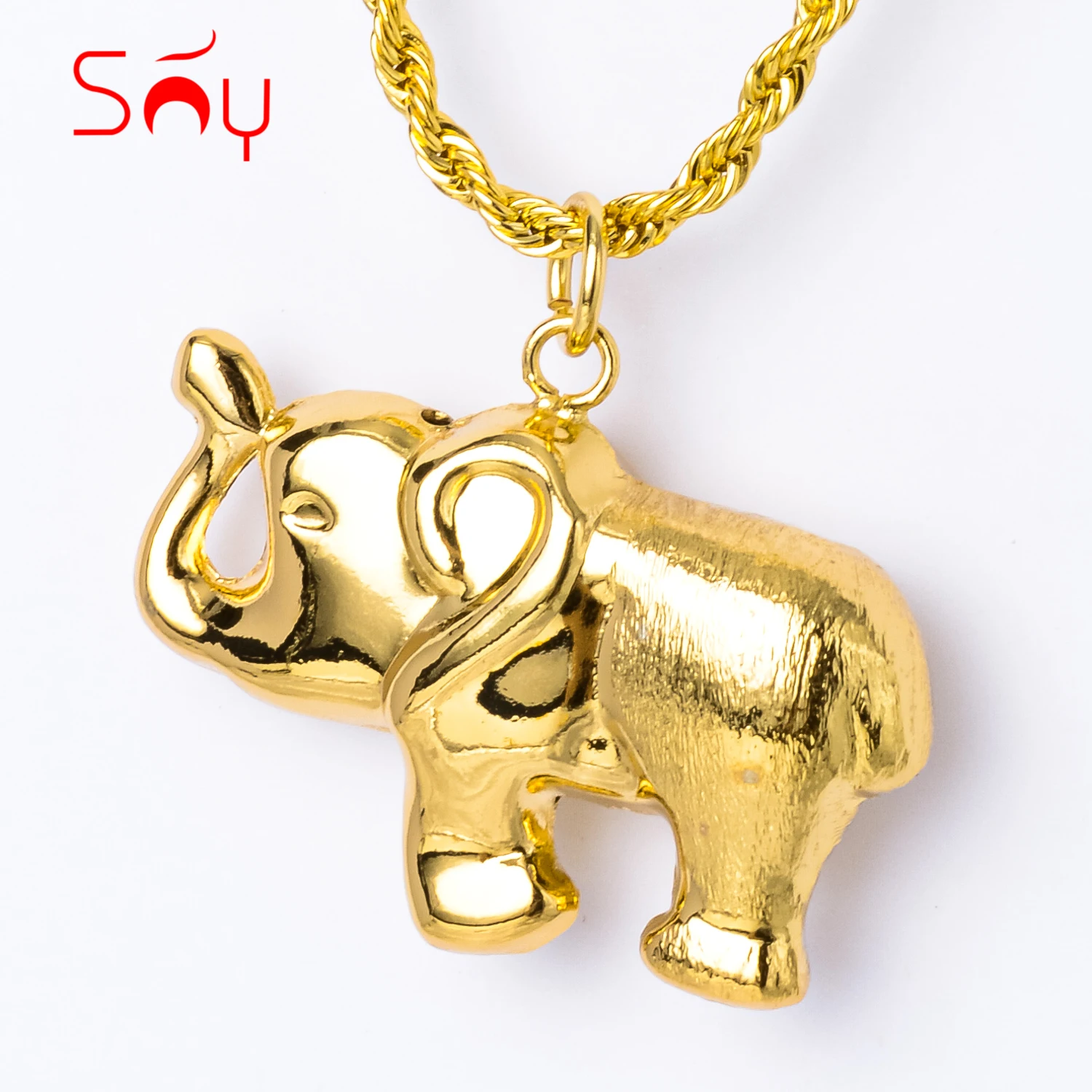 Sunny Jewelry Fashion Necklace/Collar Elephant Pendant Copper Hollow Animal Cute Style For Women Man High Quality Classic Gift