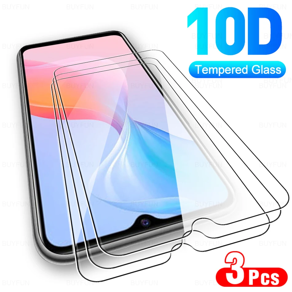 3 шт., 10D чехол из закаленного стекла для Vivo Y21S Y21 Y31 Y51, Защитное стекло для экрана Vivo Y52 Y72 5G Y53S Y33S HD, защитная пленка