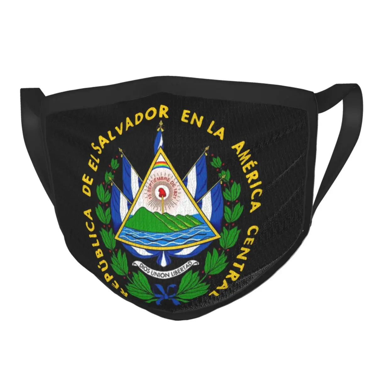

El Salvador Coat Of Arms Reusable Face Mask Salvador Flag Anti Haze Dustproof Mask Protection Mask Respirator Mouth Muffle