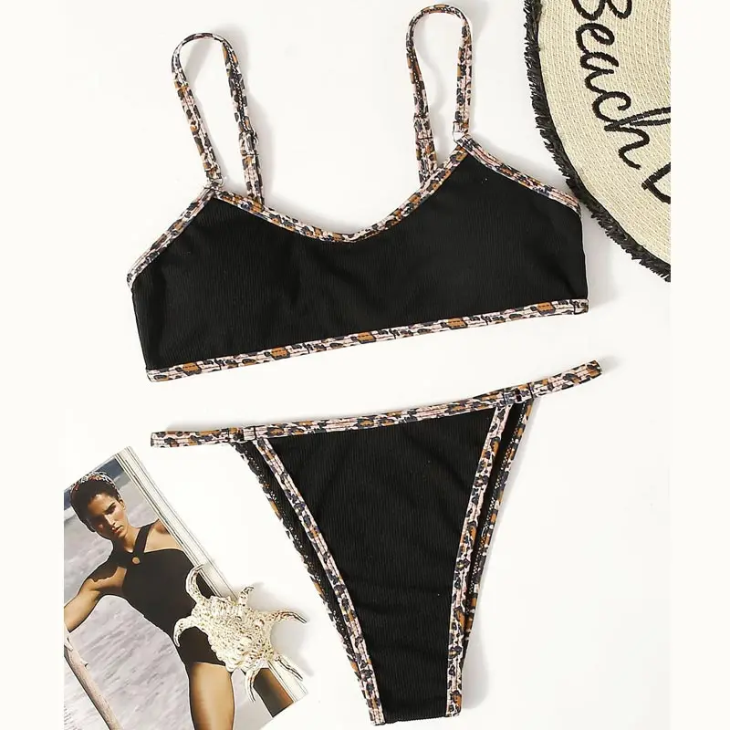 

Micendy Black Bikinis Women Swimsuit Hight Waist Bathing Suits 2021 Sexy High Cut Swimwear Bandage Push Up Beachwear Bikini Sets