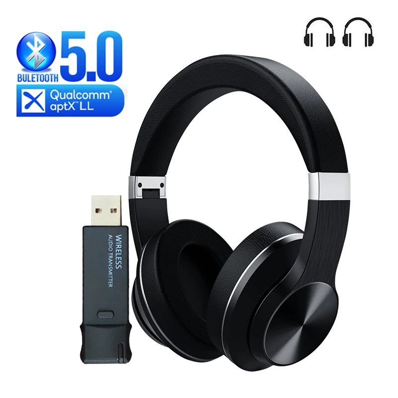 Bluetooth 5 0 наушники + USB передатчик для ТВ ПК PS4 Aptx беспроводные с низкой задержкой