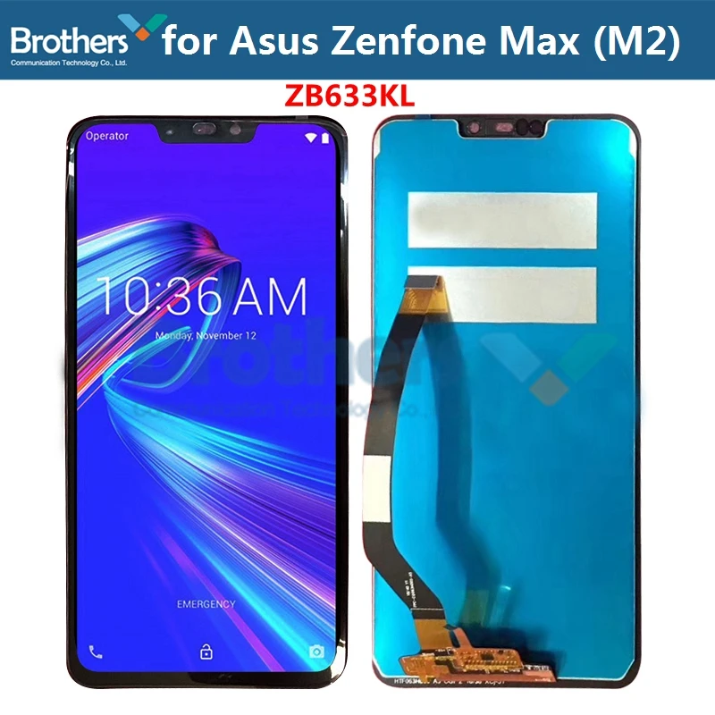 ЖК дисплей с рамкой для Asus Zenfone Max M2 ZB633KL сенсорный экран дигитайзером ASUS тестовый