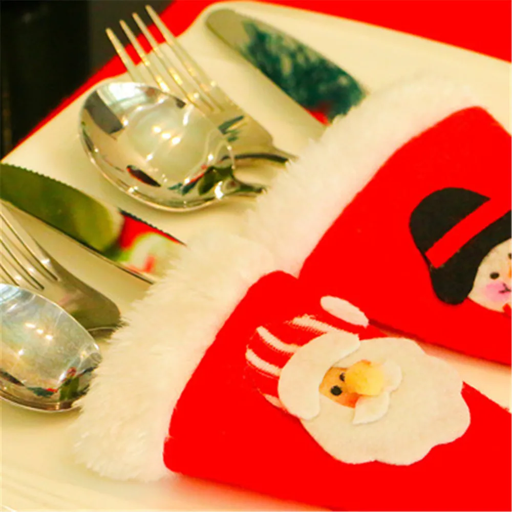 6 шт. Новогодняя декоративная крышка для ножа и вилки |
