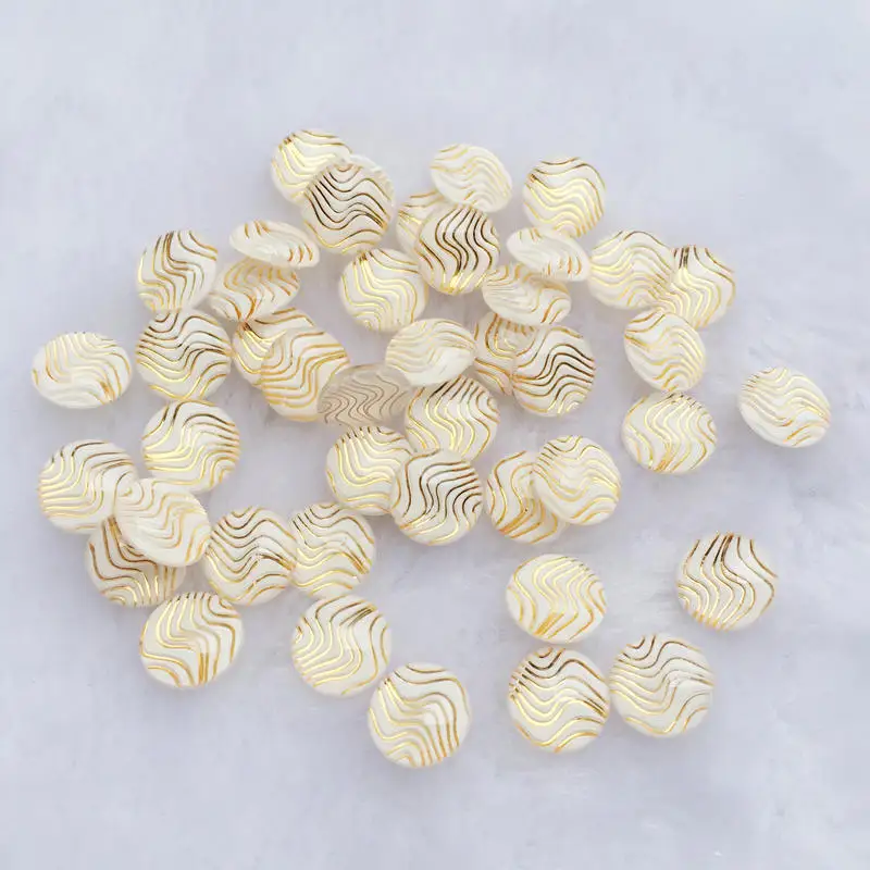 

160pcs 10mm Round wave Crystal AB Resin Rhinestone Flatback Cabochon Stone DIY Wedding Decoration Crafts -HE83