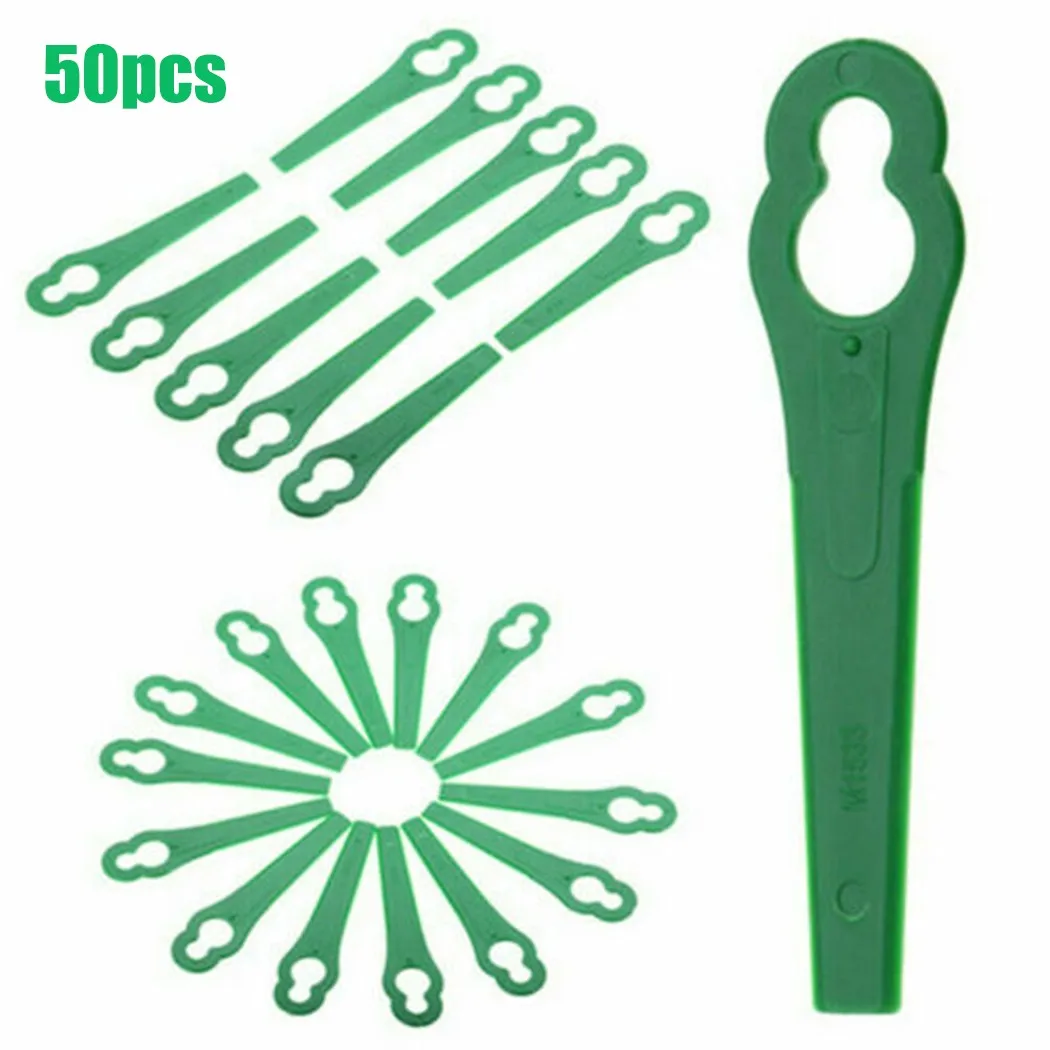

Plastic Blades Replacement Trimmer String Tool 50pcs Cordless Garden Grass