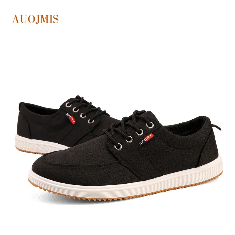 Новинка 2019 мужская обувь AUOJMIS на одной ноге парусиновая мужские модные туфли