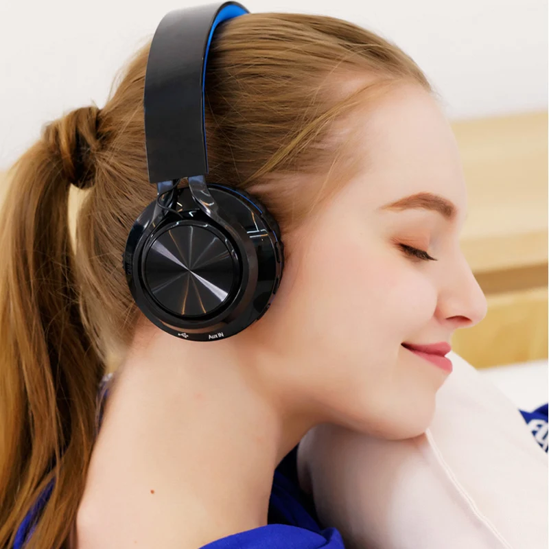 Золотые беспроводные наушники Bluetooth бас гарнитура с микрофоном поддержка TF карты