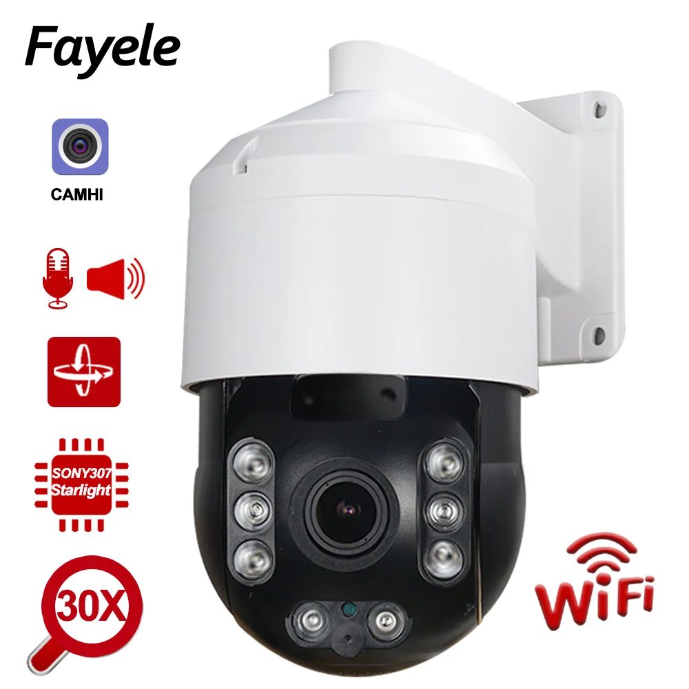 H.265 Мини Wi Fi PTZ камера IP 1080P беспроводная с поворотом на 360 градусов 2 стороннее