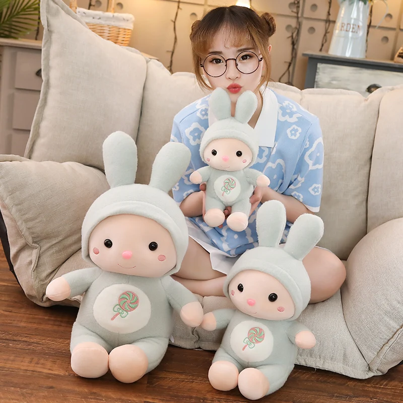 

Cute new style handmade plush toy lollipop baby mouse baby rabbit plush toy fashion mouse rabbit doll children's toy gift