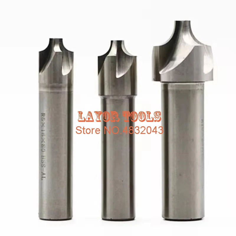 Концевые фрезы из быстрорежущей стали с 2/4 канавками R1-R12.5mm концевые шариковым