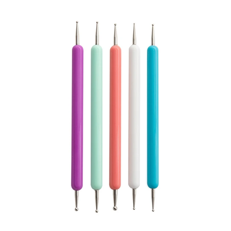 

55 PCS Mandala Pottery Dotting Tool Embellishment Pen Ballpoint Pen Embossing Nail Distribution Pen Set Nail Tools