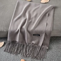 soft cashmere scarves women 2019 autumn new solid color wraps thin long scarf with tassel casual lady winter female shawl