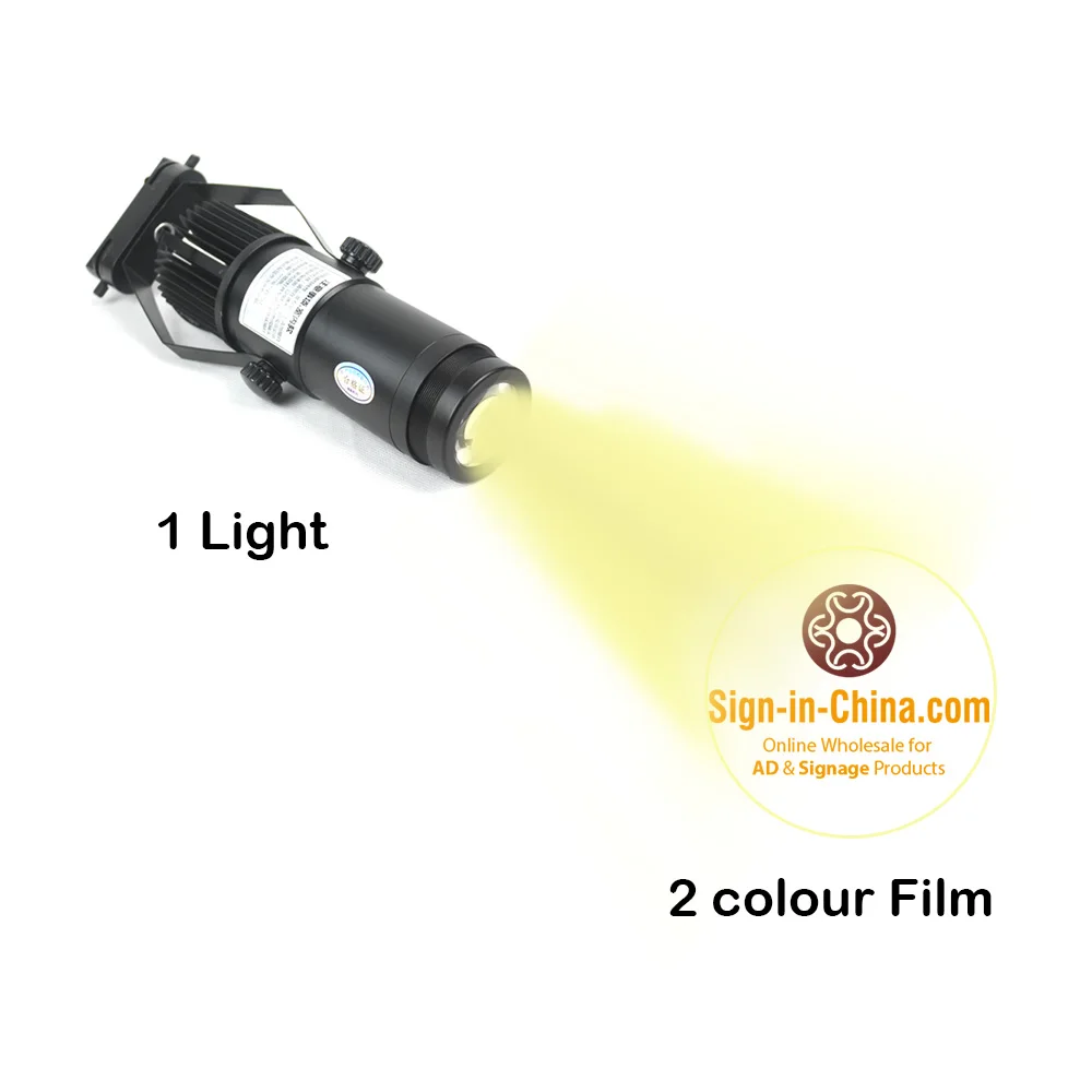 20W Black Track Type LED Gobo Projector Advertising Logo Light (with Custom Static Glass Gobos) | Инструменты