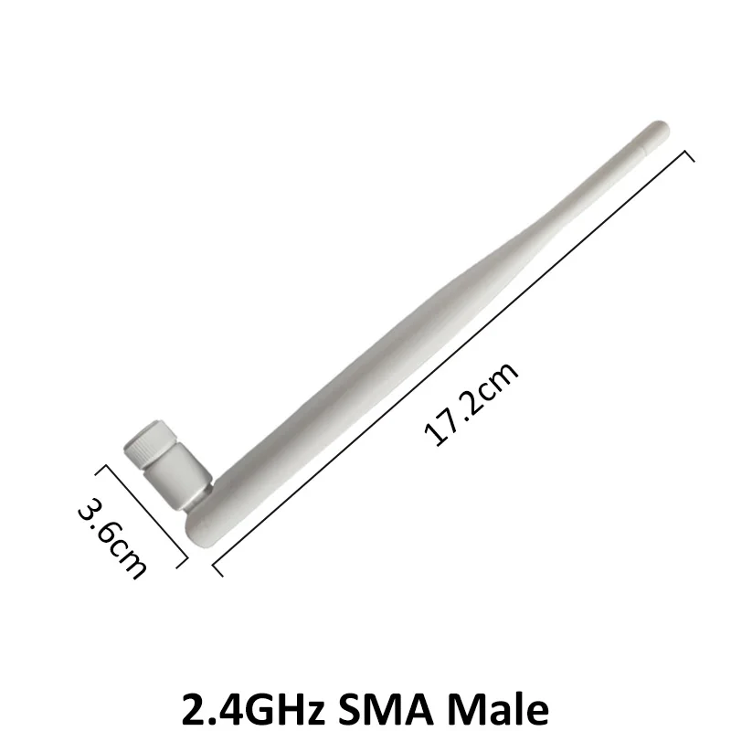 GRANDWISDOM 5pcs 2.4G antenna 5dbi sma male wlan wifi 2.4ghz antene IPX ipex 1 SMA female pigtail Extension Cable iot antena