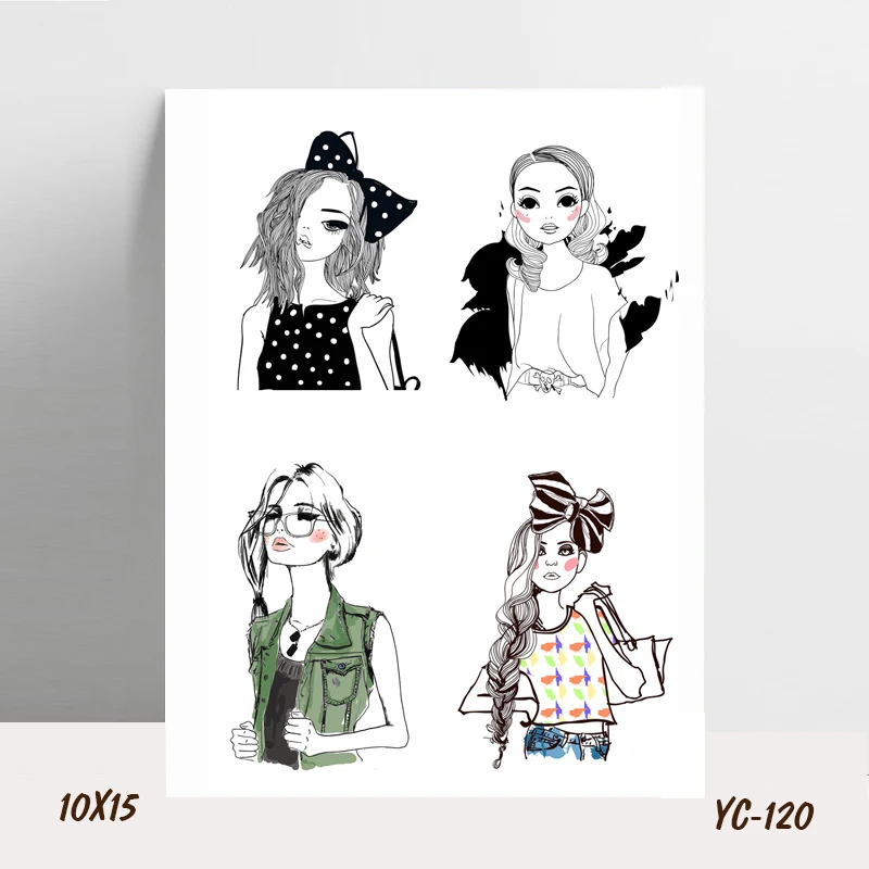 

Shopping girl Silicone Stamp for DIY Scrapbooking/Photo Album Decorative Card Making Clear Stamps Supplies