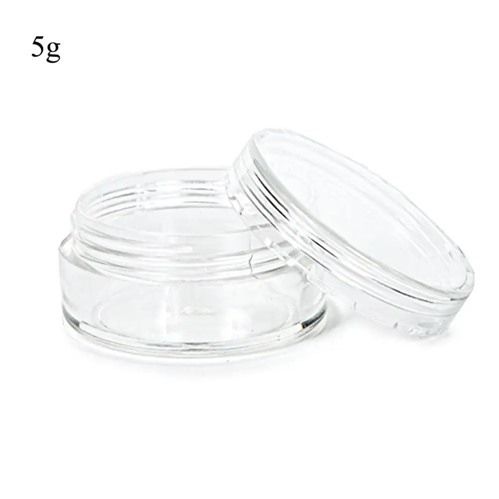 

10pcs Mini Cosmetic Empty Container Pot Small Sample Bottle Eyeshadow Lip Balm Face Cream Sample Transparent Container