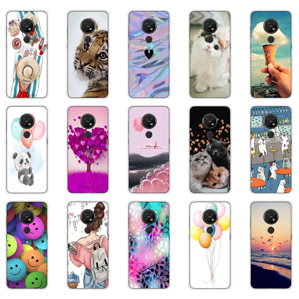 Чехол для Nokia 7 2 чехол мягкий силиконовый из ТПУ телефона противоударный бампер