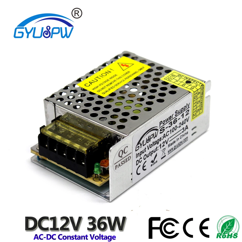 Одноступенчатый источник питания для светильников систем видеонаблюдения 12 В 15