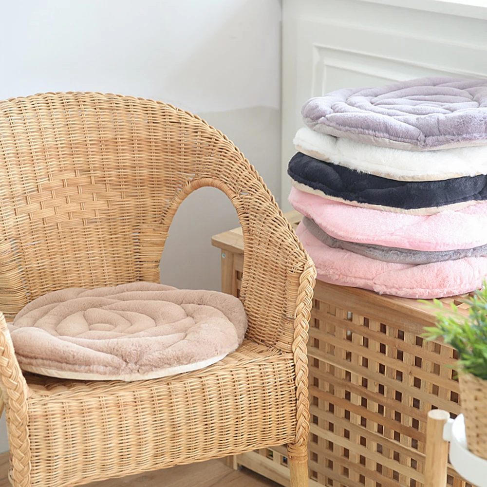 Японский стиль круглая короткая Роза подушка домашний пол декор для стула коврик