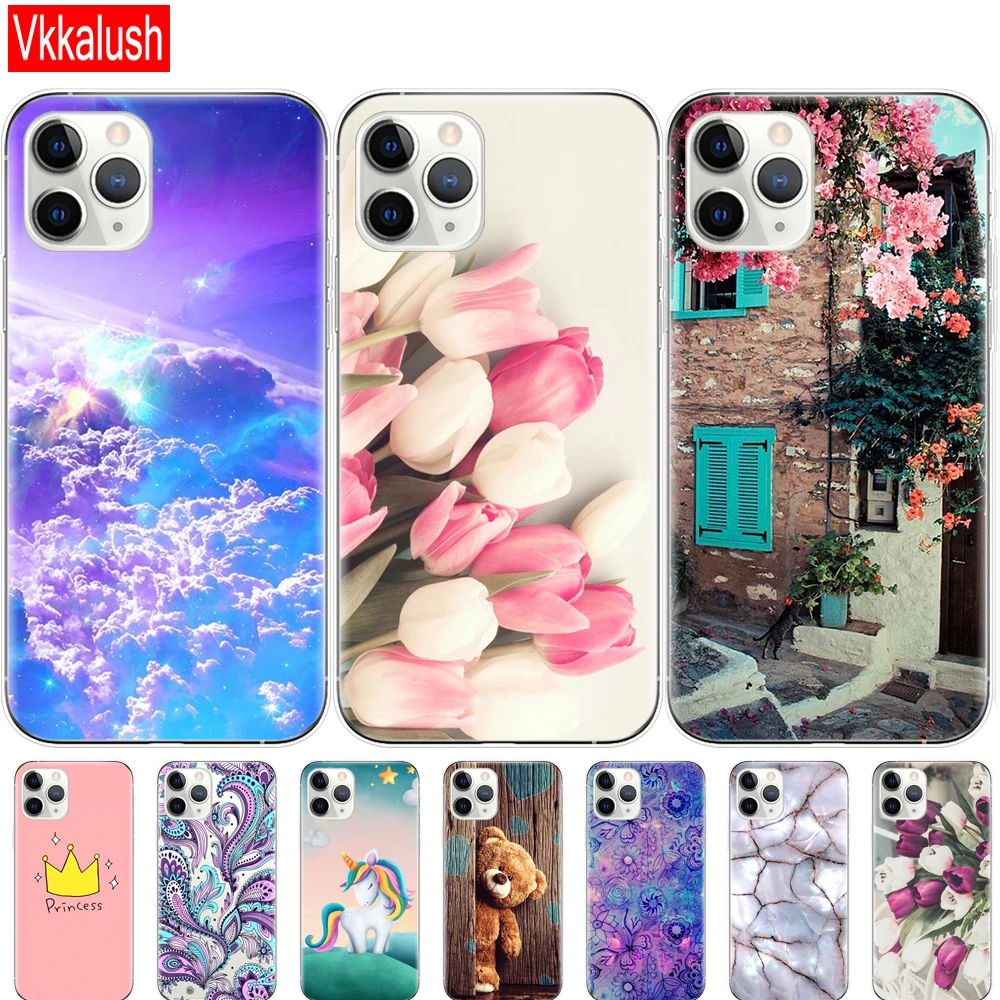 Мягкий силиконовый чехол для телефона iphone 11 pro max eleven etui бампер задняя крышка