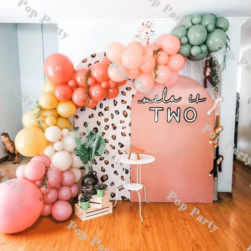 

116Pcs Pink Mix Sage Green Latex Balloons Garland Kit Balloon Arch Birthday Decorations Girl 2th Baby Shower Home Decors Globos