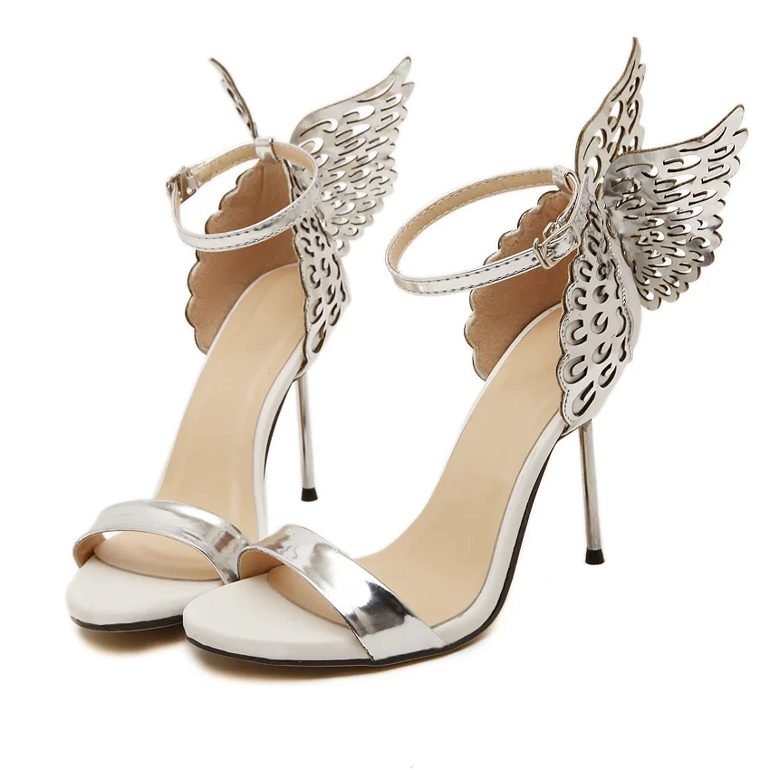 

2020 new female high heel sandals sexy fashion butterfly steel heel banquet nightclub shoes