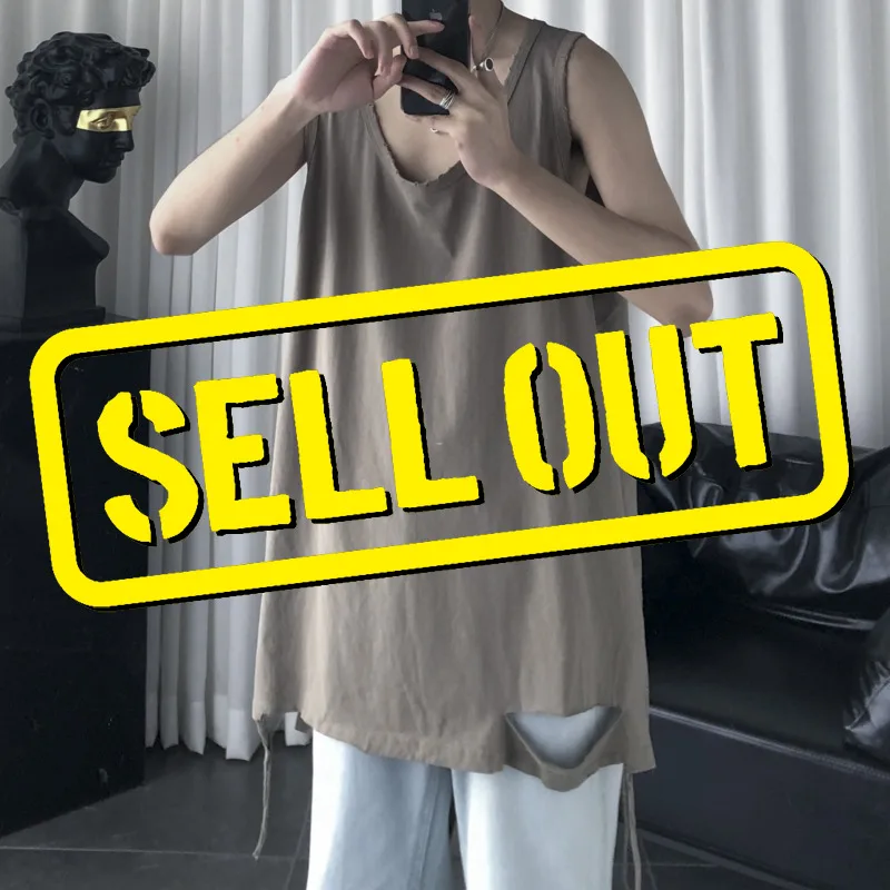 EWQ/Мужская одежда корейский тренд модный жилет свободный однотонный с