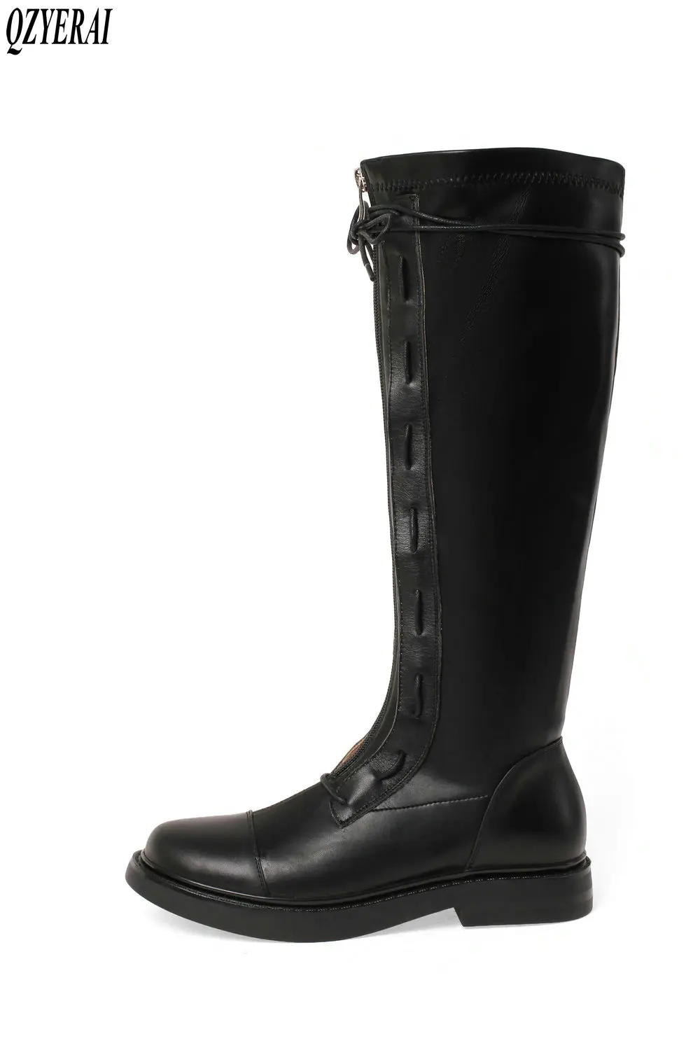 

New winter style Knee high boots Genuine leather Women boots warm Motorcycle boots Martin boots Female boots cowhide Women shoes