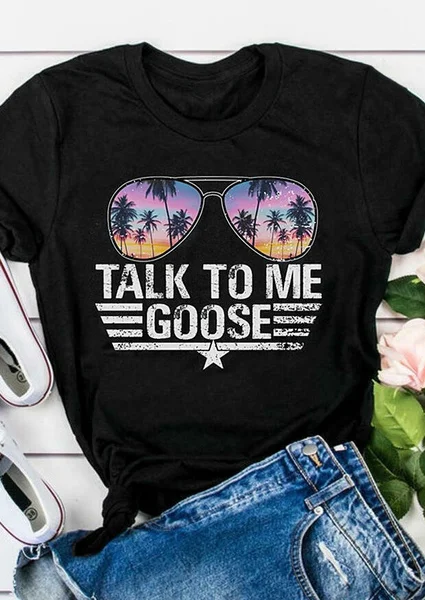 

Talk To Me Goose Glasses T-Shirt Tom Cruise Top Gun Funny shirt