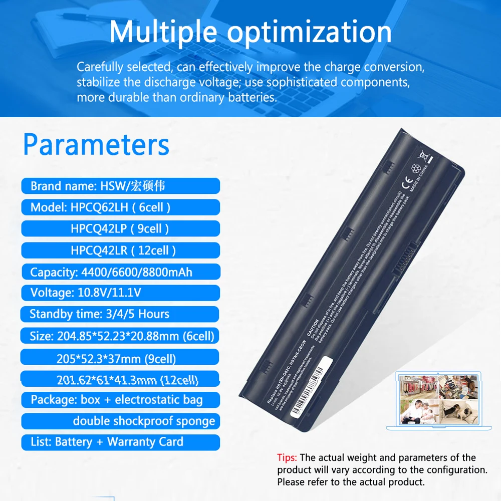 Laptop Battery for HP Pavilion DV3 DM4 DV5 DM4T G32 G56 G62 G72 G4 G6 G7 Presario CQ32 CQ42 CQ56 CQ62 CQ630 CQ72 593553-001 MU06 |