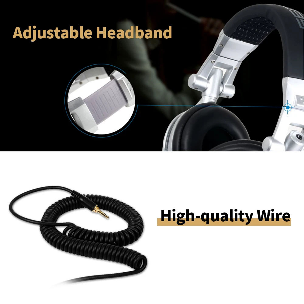 SENICC ST-80 Wired Stereo Headset Ergonomic Recording HiFi DJ Studio Monitor Headphone with 3.5mm Plug 50mm Driver Unit | Электроника