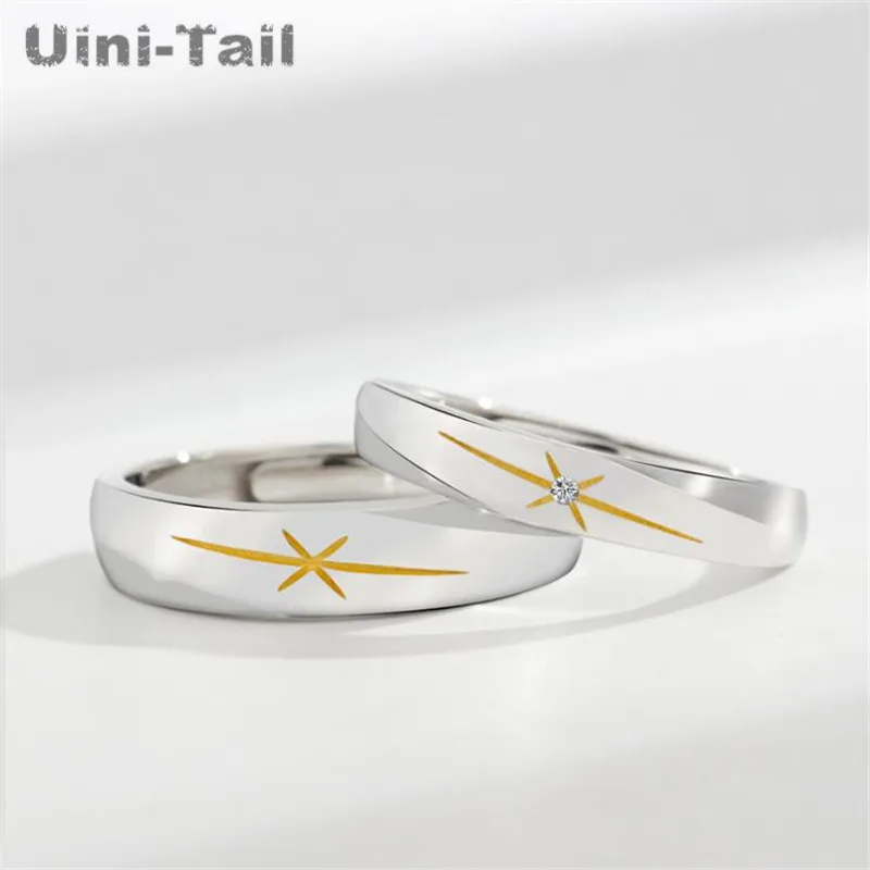 

Uini-Tail, хит продаж, новинка, серебро 925 пробы, оригинальный дизайн, Аврора, любовь, пара, Открытое кольцо, модное, простое, милое, высокое качест...