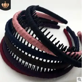 安い 60 ピース/ロット DIY マルチシンプルなサテン手作りヘッドバンドスパイラル純粋なコローレ歯ヘアバンドヘアケア & スタイリングツール HA777