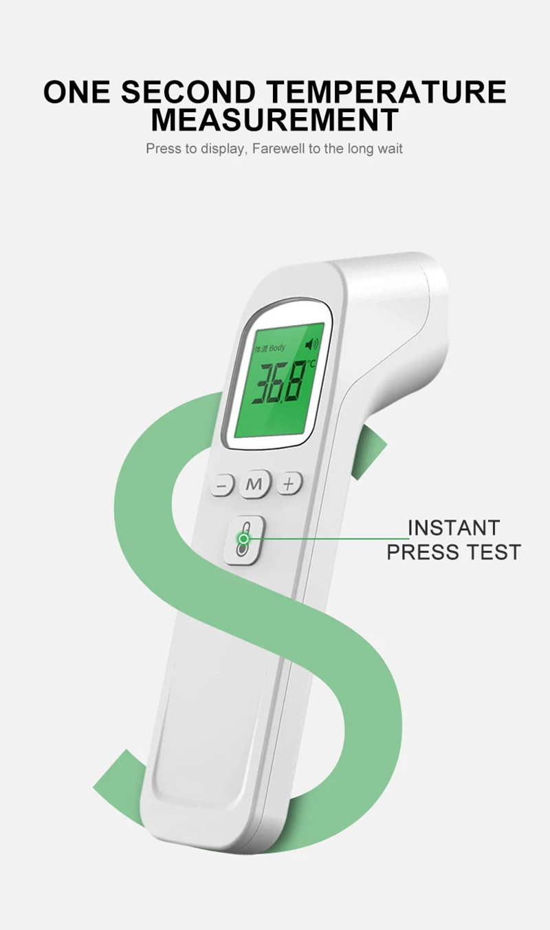 

Portable finger clip oximeter digital display health monitoring heart rate pulse oximeter non-contact fast measuring thermometer