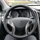 Чехол рулевого колеса автомобиля на заказ для Hyundai Elantra 3 Sport Avante i30 (Tourer), Кожаная оплетка для руля, сделай сам, шитье