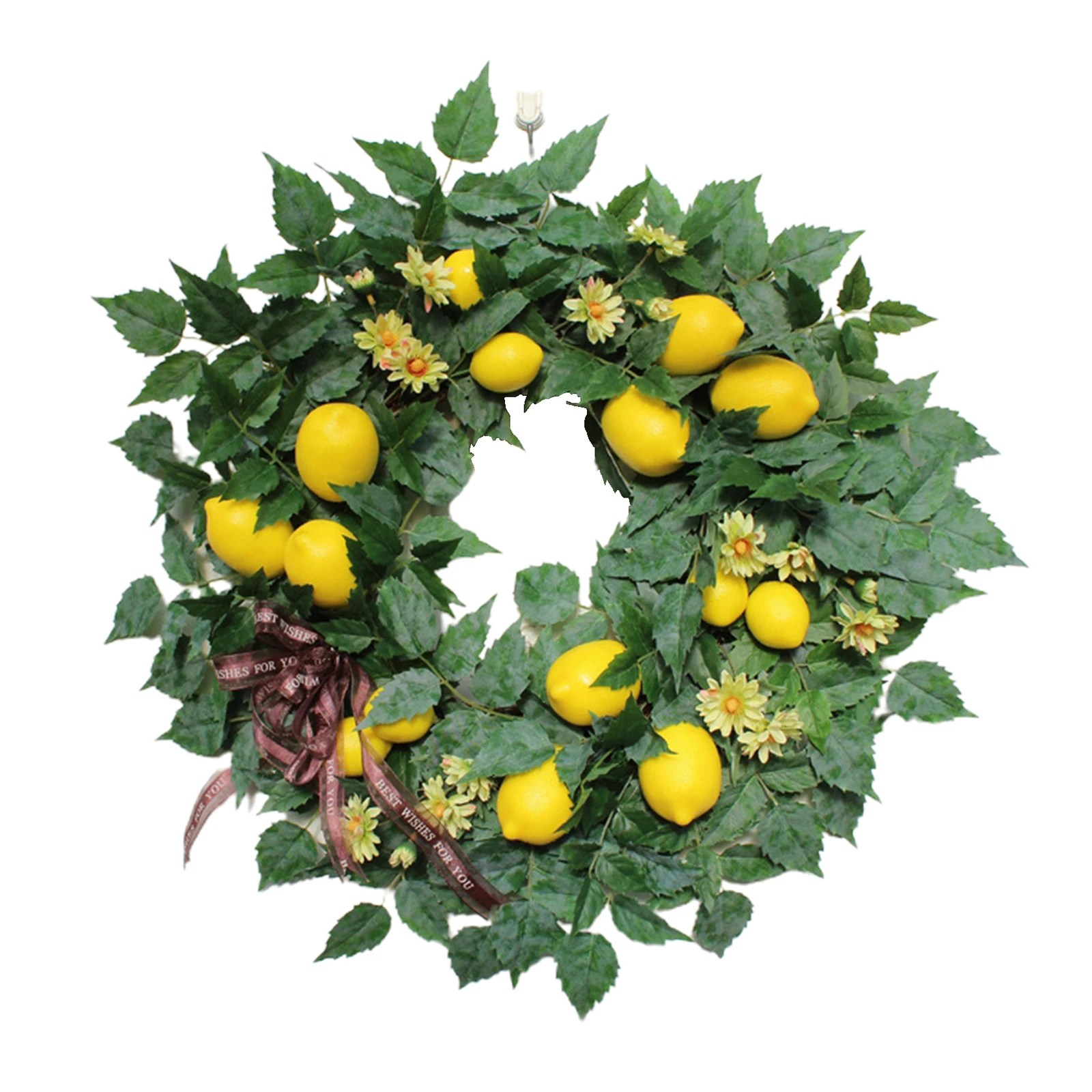 

Front Door Wreath Artificial Greenery Fruit Lemon Garland Wedding Ornament
