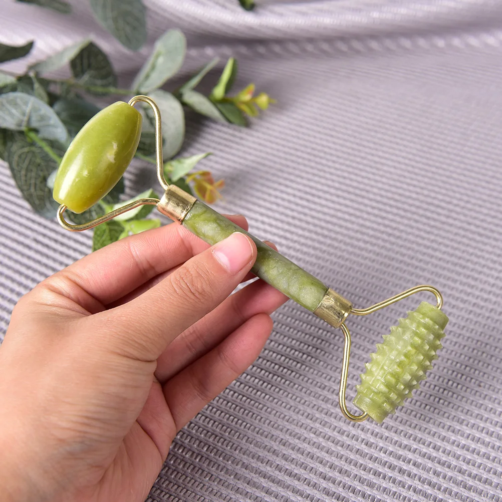 

Массажер для лица против морщин, инструмент для массажа тела, головы, ног, Нефритовый массажный ролик для лица, уход за лицом