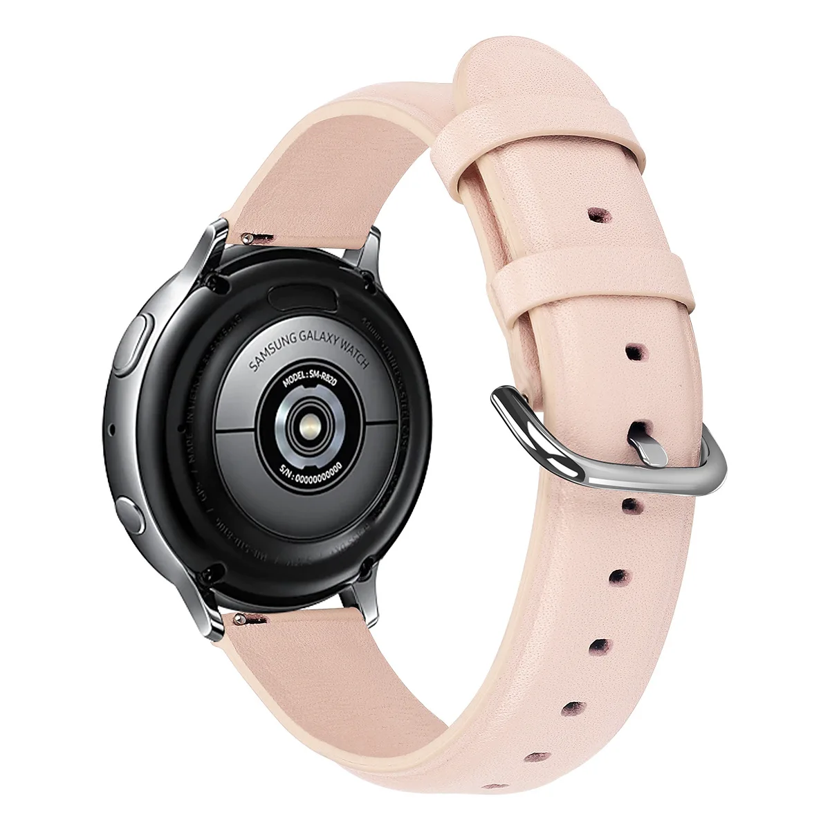 2 8 цветов ремешок для часов из натуральной кожи для samsung Galaxy Watch Active 2 40 мм 44 мм быстросъемный стальной ремешок с застежкой - Цвет: 2