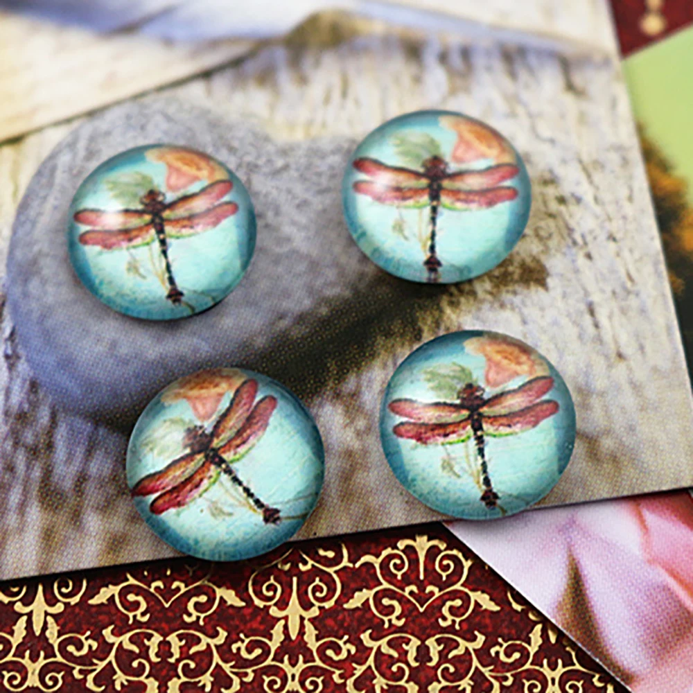 Горячая Распродажа 20 шт 12 мм 9 типов ручной работы крутой стиль фото стеклянные