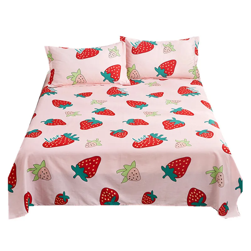 Простыня из 100% хлопка для детей и взрослых односпальная двуспальная кровать с