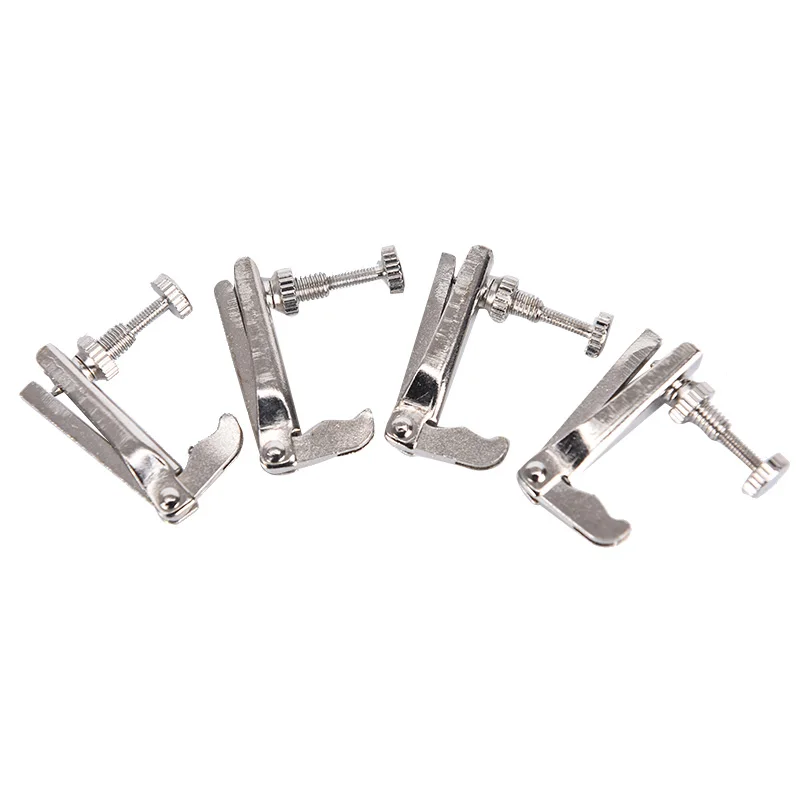 

4Pcs Copper Nickel Alloy Silver Violin Tuner Fine Tuners Spinner String Adjuster Violin Accessories For 3/4 & 4/4 Violin