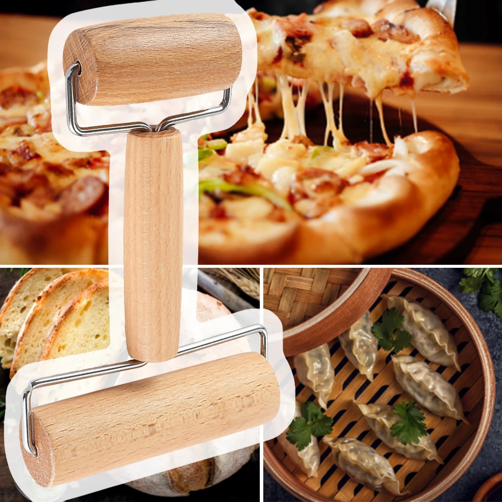 

New Rolling Pin Pastry and Pizza Baker Cookies Crush Baking Roller Crackers Kitchen Utensils Nuts Wooden Bakeware Kitchen Home