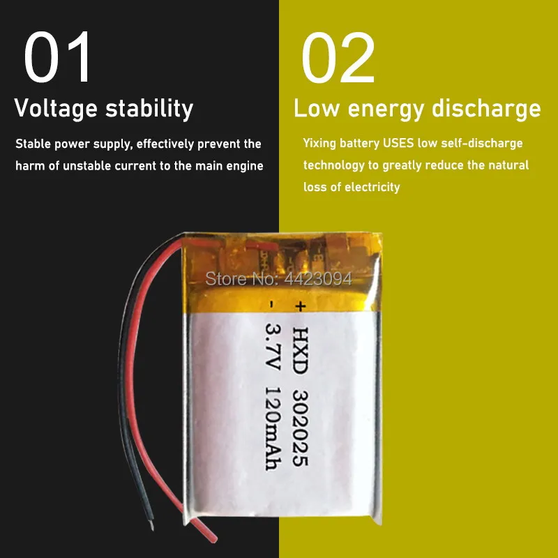 3 7 в 120 мАч 302025 литий-полимерные батареи с PCM для MP3 MP4 MP5 Bluetooth гарнитура умные часы