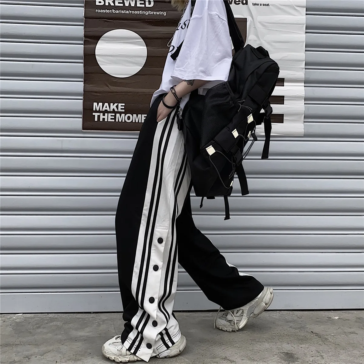 

Осенние облегающие Универсальные леггинсы для отдыха в стиле Харадзюку, женские свободные подходящие цвета Регулируемые Прямые спортивны...