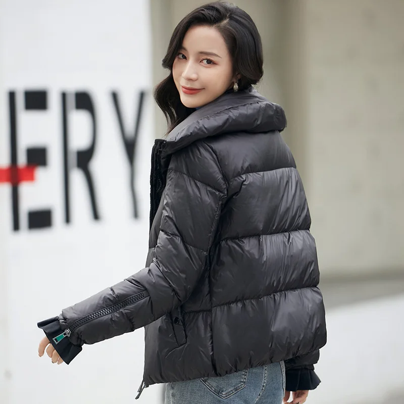 

JCHB 2021 Autumn Winter Women's Down Jacket Short Coat Female Parkas Warm 90% White Duck Down Jackets Korean Abrigo Mujer Pph24