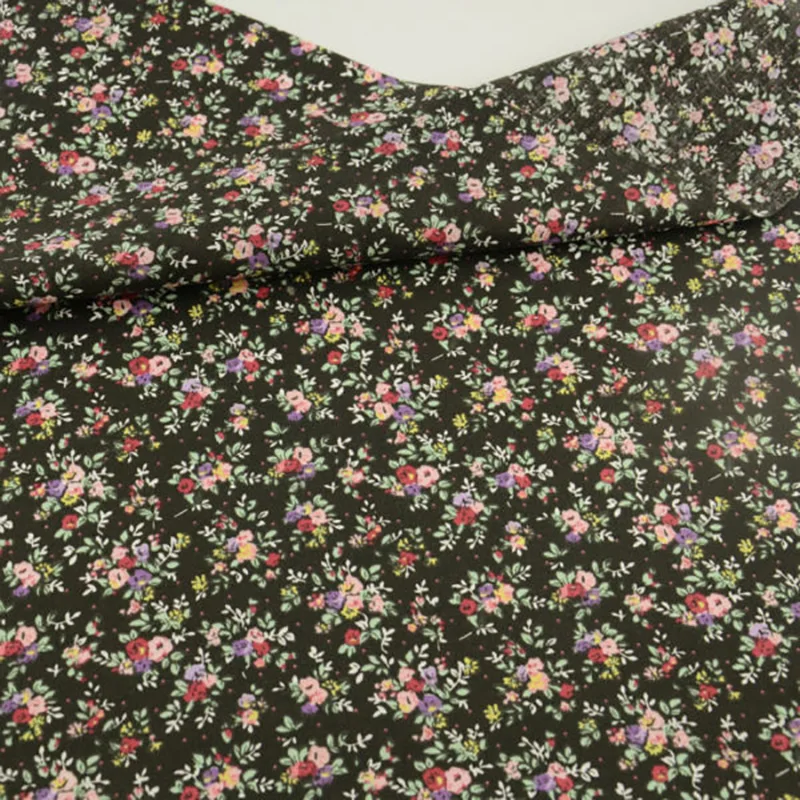 Швейная ткань домашний текстиль черная 100% хлопковая простая Лоскутная Ткань