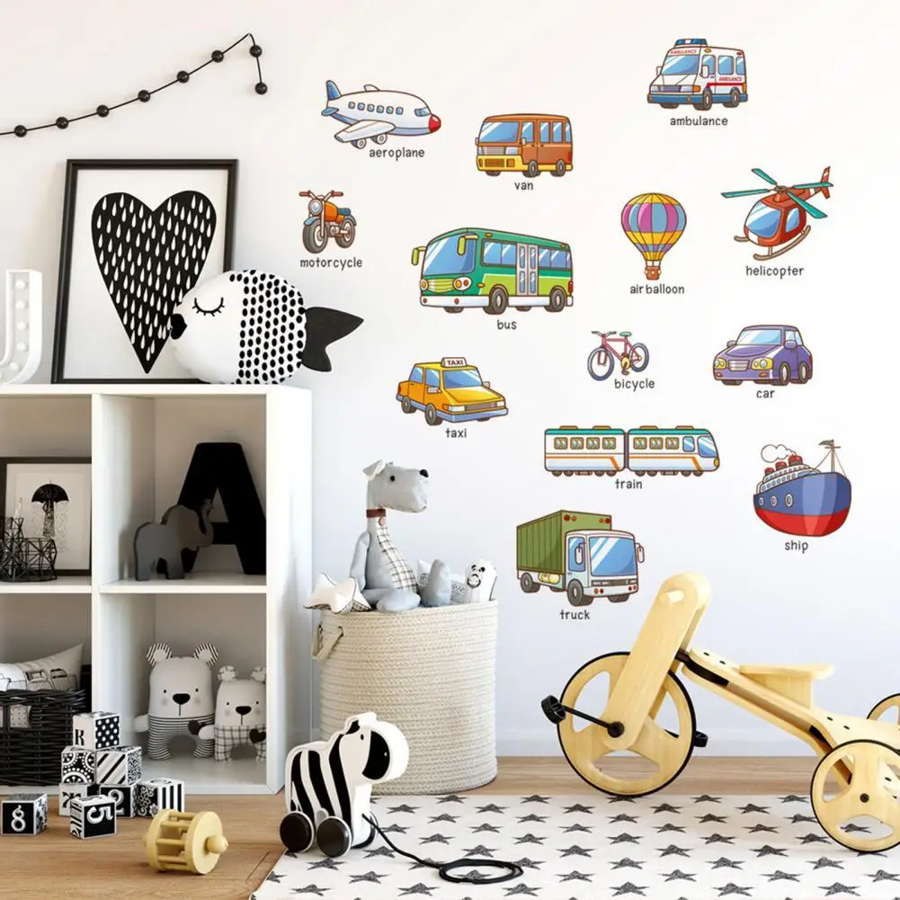 

Wall Stickers Vehicle Pattern Wall Decal Sticker Children Room Wall Stickers