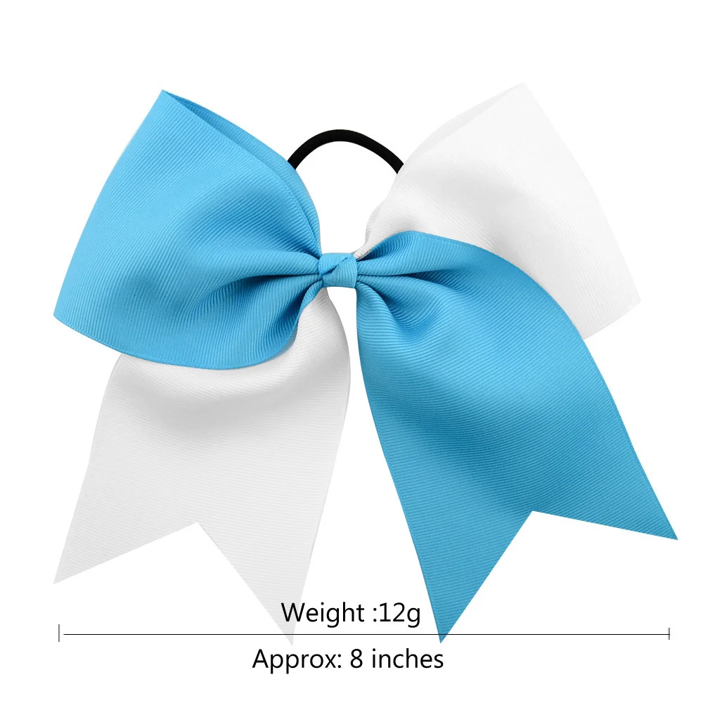 

NEW 2pcs 8 inch double color ribbon cheer bow holder cheerleading bows hair accessories